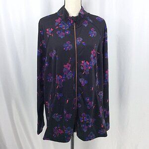 Lane Bryant Livi Active Jacket Women's Plus Size 22/24 Floral Ruffle Layered